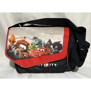 Disney Infinity Play Zone Shoulder Strap Carrying Case Messenger Bag Red/Black